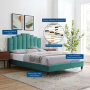 Modway MOD-6691 Elise Queen Performance Velvet Platform Bed