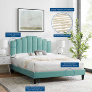 Modway MOD-6692 Elise Queen Performance Velvet Platform Bed