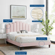 Modway MOD-6692 Elise Queen Performance Velvet Platform Bed