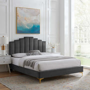 Modway MOD-6693 Elise Queen Performance Velvet Platform Bed