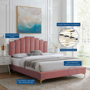 Modway MOD-6693 Elise Queen Performance Velvet Platform Bed