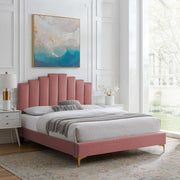 Modway MOD-6693 Elise Queen Performance Velvet Platform Bed