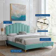 Modway MOD-6693 Elise Queen Performance Velvet Platform Bed