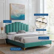 Modway MOD-6693 Elise Queen Performance Velvet Platform Bed