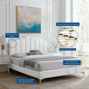 Modway MOD-6693 Elise Queen Performance Velvet Platform Bed