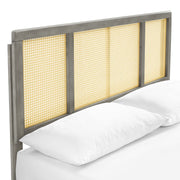 Modway MOD-6695 Kelsea Cane and Wood Full Platform Bed With Angular Legs