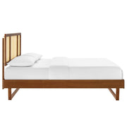 Modway MOD-6695 Kelsea Cane and Wood Full Platform Bed With Angular Legs