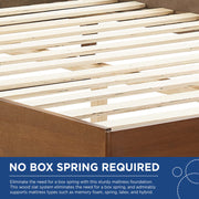 Modway MOD-6697 Kelsea Cane and Wood King Platform Bed With Angular Legs