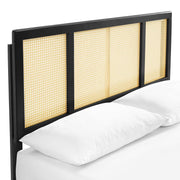Modway MOD-6698 Kelsea Cane and Wood King Platform Bed With Splayed Legs