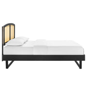 Modway MOD-6701 Sierra Cane and Wood King Platform Bed With Angular Legs