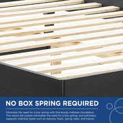 Modway MOD-6701 Sierra Cane and Wood King Platform Bed With Angular Legs