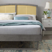 Modway MOD-6701 Sierra Cane and Wood King Platform Bed With Angular Legs