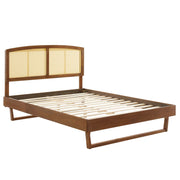 Modway MOD-6701 Sierra Cane and Wood King Platform Bed With Angular Legs