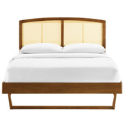Modway MOD-6701 Sierra Cane and Wood King Platform Bed With Angular Legs