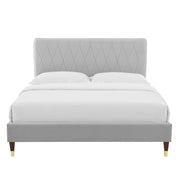 Modway MOD-6707 Phillipa Performance Velvet Queen Platform Bed