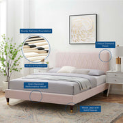 Modway MOD-6707 Phillipa Performance Velvet Queen Platform Bed