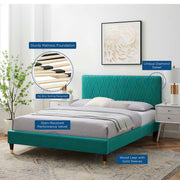 Modway MOD-6707 Phillipa Performance Velvet Queen Platform Bed