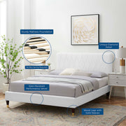 Modway MOD-6707 Phillipa Performance Velvet Queen Platform Bed