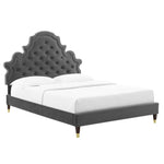 Modway MOD-6752 Gwyneth Tufted Performance Velvet Queen Platform Bed