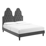 Modway MOD-6765 Alexandria Tufted Performance Velvet Queen Platform Bed