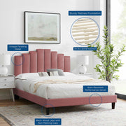 Modway MOD-6878 Elise King Performance Velvet Platform Bed