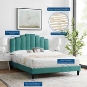Modway MOD-6878 Elise King Performance Velvet Platform Bed