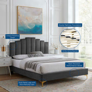 Modway MOD-6879 Elise Twin Performance Velvet Platform Bed
