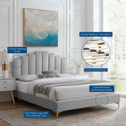 Modway MOD-6879 Elise Twin Performance Velvet Platform Bed