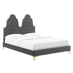 Modway MOD-6937 Alexandria Tufted Performance Velvet King Platform Bed