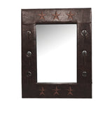 HiEnd Accents Star Faux Leather Mirror