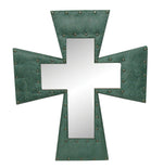 HiEnd Accents Cross Mirror Turquoise