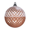 Vickerman Mt180458 10" Rose Gold Glitter Candy Durian Ball Ornament