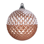 Vickerman Mt180558 12" Rose Gold Glitter Candy Durian Ball Ornament