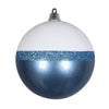 Vickerman Mt180729 4" Periwinkle Candy/White Glitter Ball 6/Bag