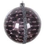 Vickerman Mt190217 6" Black Glitter Reflector Ornament 2/Bag