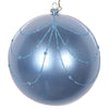 Vickerman Mt194629D 4.75" Periwinkle Candy Finish Curtain Ornament With Glitter Accents 4 Per Bag