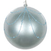 Vickerman Mt194632D 4.75" Baby Blue Candy Finish Curtain Ornament With Glitter Accents 4 Per Bag