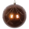 Vickerman Mt194676D 4.75" Mocha Candy Finish Curtain Ornament With Glitter Accents 4 Per Bag