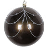 Vickerman Mt194687D 4.75" Pewter Candy Finish Curtain Ornament With Glitter Accents 4 Per Bag
