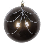 Vickerman Mt194687D 4.75" Pewter Candy Finish Curtain Ornament With Glitter Accents 4 Per Bag
