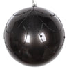 Vickerman Mt194717D 6" Black Candy Finish Curtain Ornament With Glitter Accents 3 Per Bag