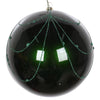 Vickerman Mt194724D 6" Emerald Candy Finish Curtain Ornament With Glitter Accents 3 Per Bag