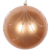 Vickerman Mt194780D 6" Cafe Latte Candy Finish Curtain Ornament With Glitter Accents 3 Per Bag