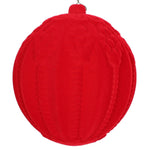 Vickerman Mt196603D 5.5" Red Flocked Embossed Ball Ornament 2 Per Bag