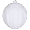 Vickerman Mt196611D 5.5" White Flocked Embossed Ball Ornament 2 Per Bag