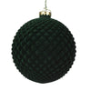 Vickerman Mt197164D 5" Moss Green Flocked Durian Ball Ornament 2 Per Bag