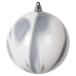 Vickerman Mt203607 4" Gray And White Marble Ball Ornament 4 Per Bag