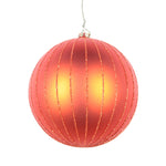 Vickerman Mt211518D 4" Burnished Orange Matte Glitter Ball Christmas Ornament 4 Pieces Per Bag