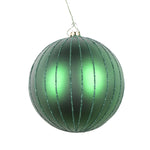 Vickerman Mt211524D 4" Emerald Matte Glitter Ball Christmas Ornament 4 Pieces Per Bag