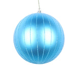 Vickerman Mt211712D 5" Turquoise Matte  Glitter Ball Christmas Ornament 4 Pieces Per Bag